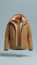 Layered Outerwear Jacket With Hidden Venting